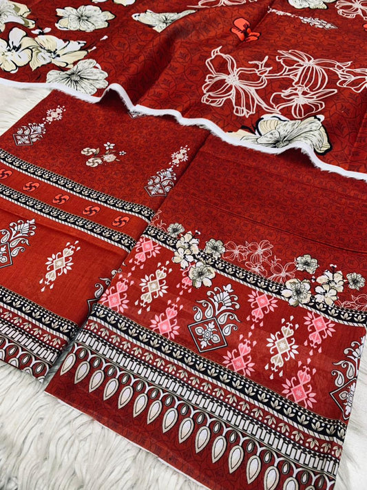 2Pc Lawn Kameez & Dupatta Vol-3205