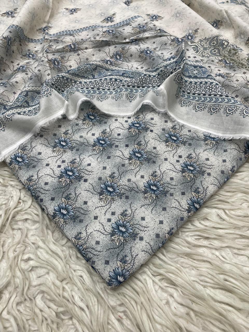 2Pc Stylo Lawn Kameez & Dupatta Printed Suit 03