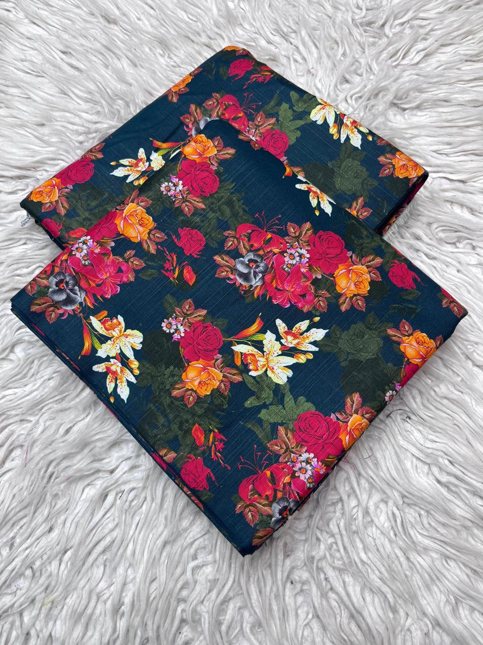 2Pc Slub Khaddar Allover Suit Vol-458