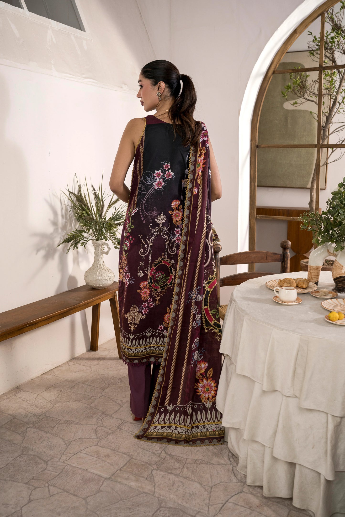 Firdous 2Pc Printed Lawn Unstitched Suit 1054
