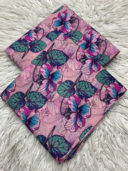 2Pc Chamki Lawn Digital Printed Unstitched Suit Vol-484