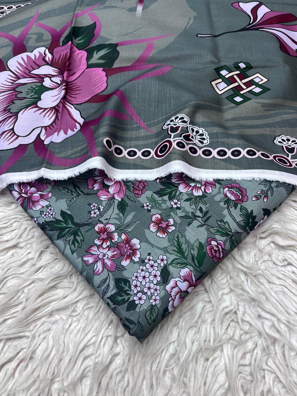 3Pc Slub Khaddar Unstitched Suit Vol-0137