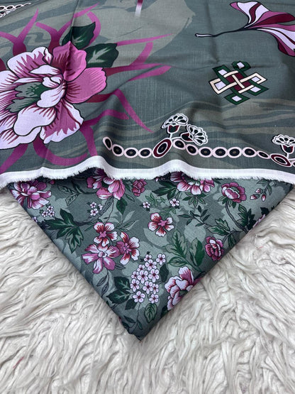 3Pc Slub Khaddar Unstitched Suit Vol-0137