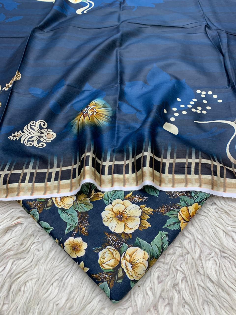 3Pc Lawn Allover Suit Vol-6189