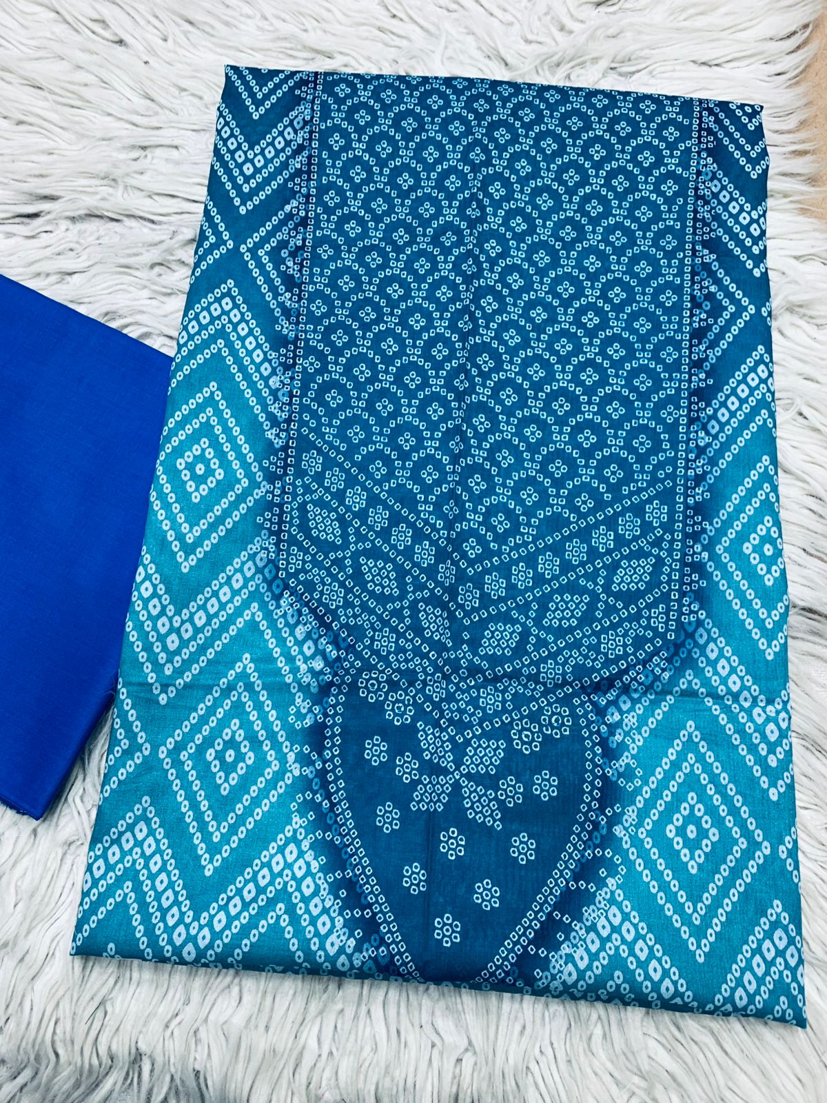 2Pc Sapphire Lawn Shirt & Dyed Trouser Unstitched Suit Vol-0202