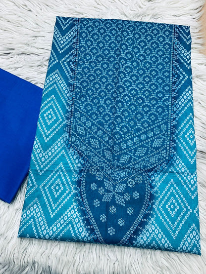 2Pc Sapphire Lawn Shirt & Dyed Trouser Unstitched Suit Vol-0202