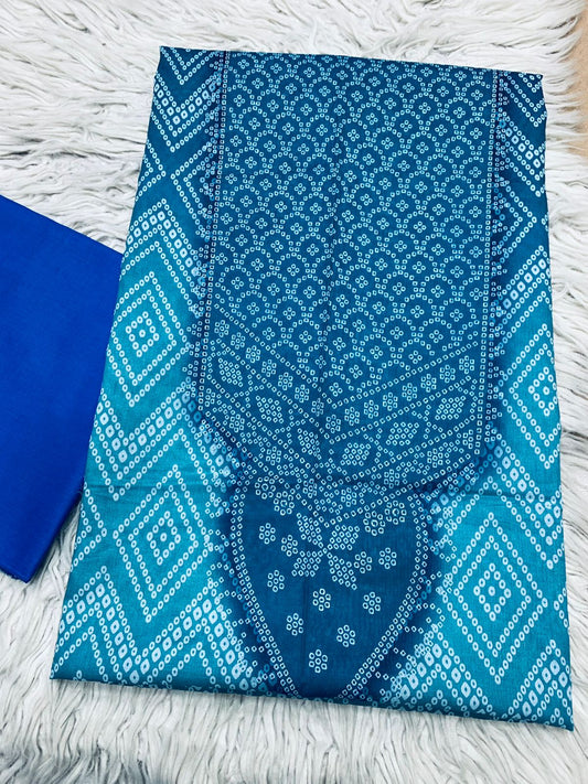 2Pc Sapphire Lawn Shirt & Dyed Trouser Unstitched Suit Vol-0202