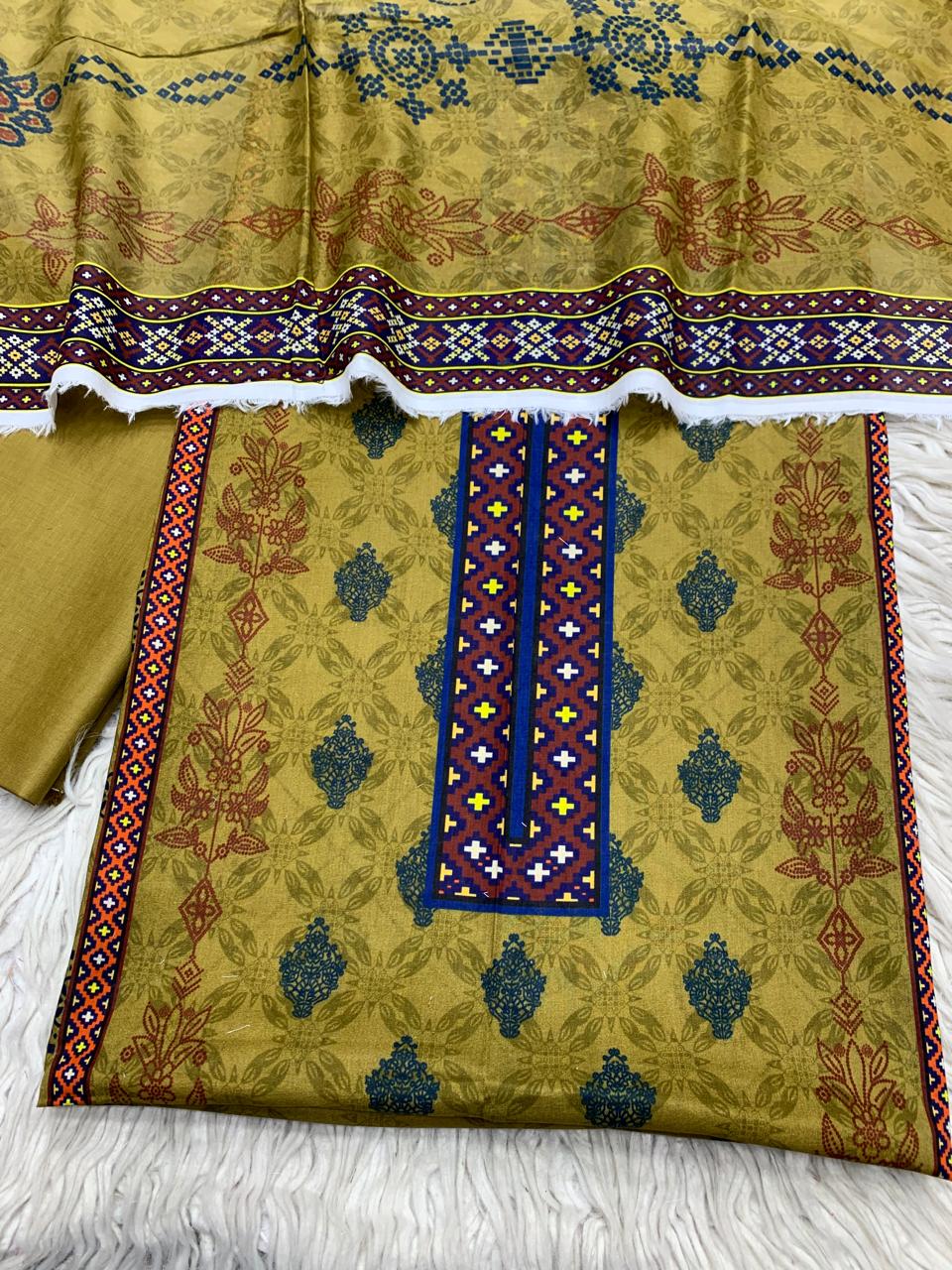 3Pc Sapphire Lawn Digital Printed Unstitched Suit 0200