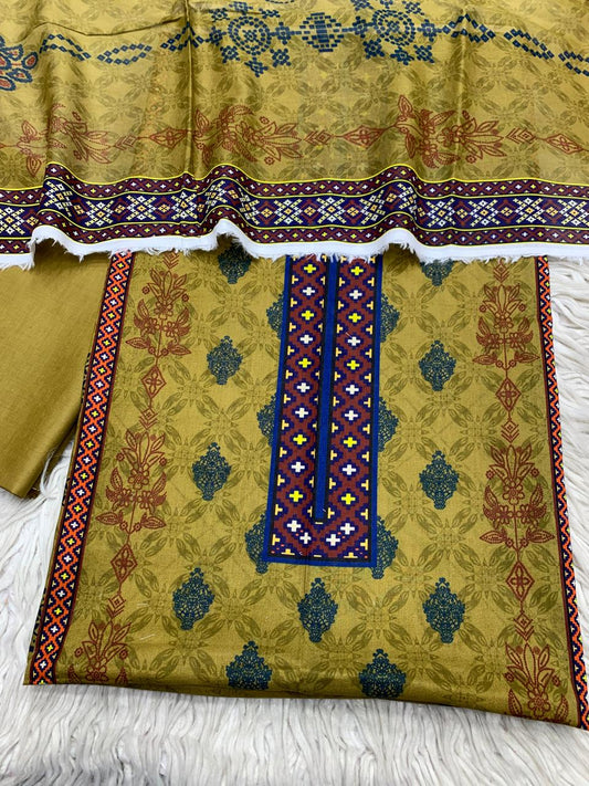 3Pc Sapphire Lawn Digital Printed Unstitched Suit 0200