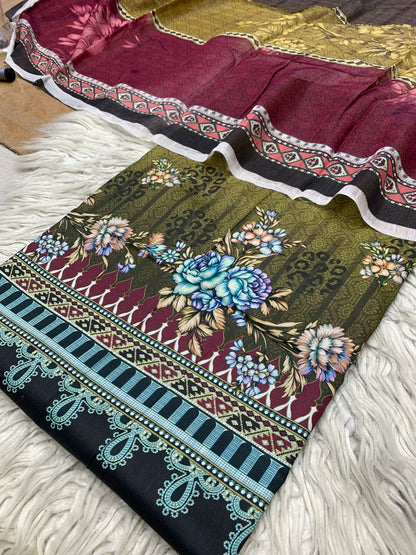 2Pc Lawn Kameez & Dupatta Printed Suit Vol-620