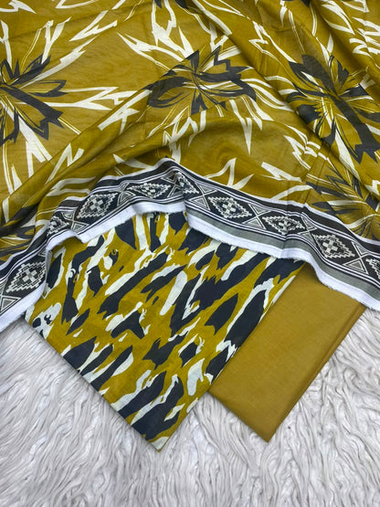 3Pc Lawn Digital Printed Unstitched Suit 15