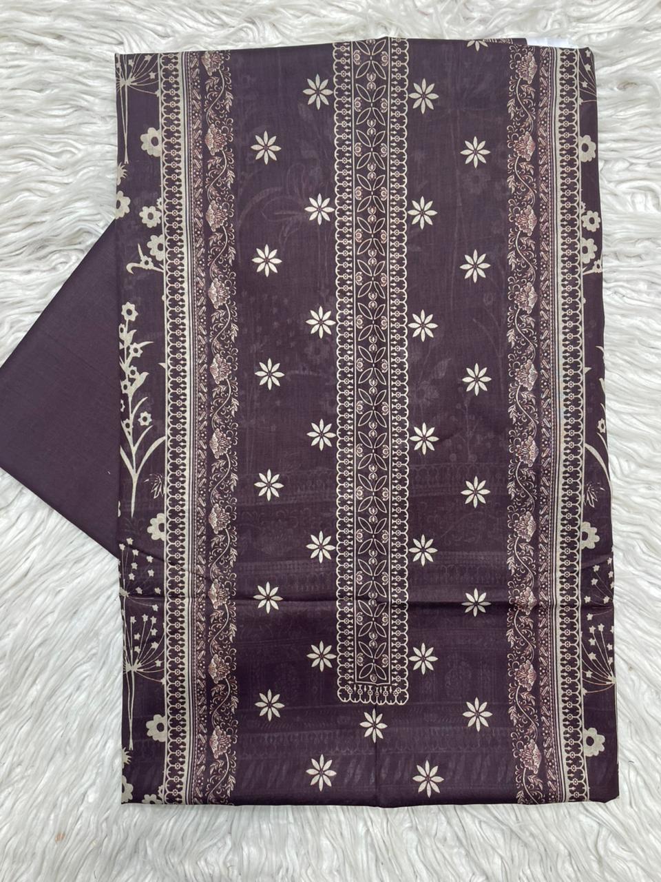 2Pc Printed Lawn Dyed Trouser  Vol-0149