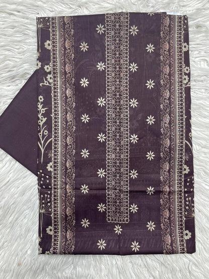 2Pc Printed Lawn Dyed Trouser  Vol-0149