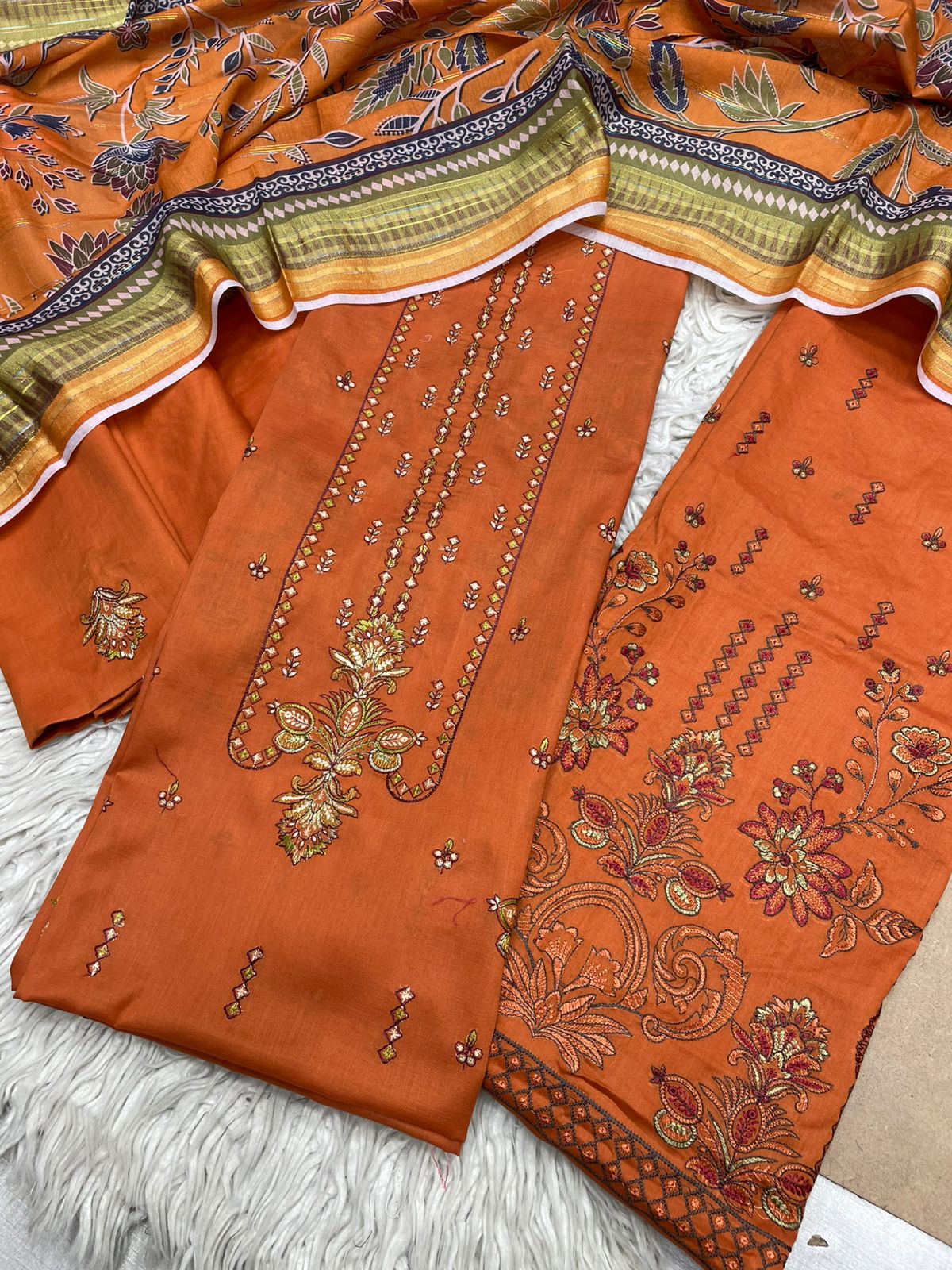 3Piece Unstitched Embroidered Ricamo