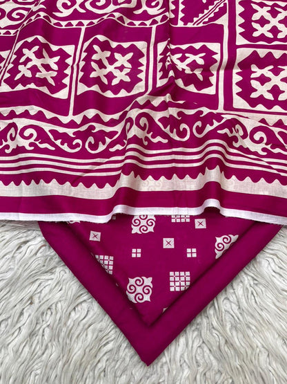 3Pc Lawn Digital Printed Unstitched Suit Vol-0221