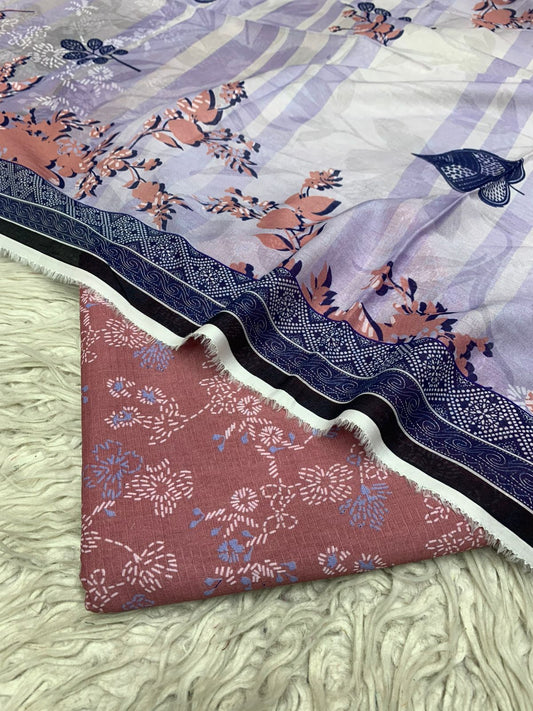 Sapphire 3Pc Bana Dora Lawn Unstitched Suit Vol-0127