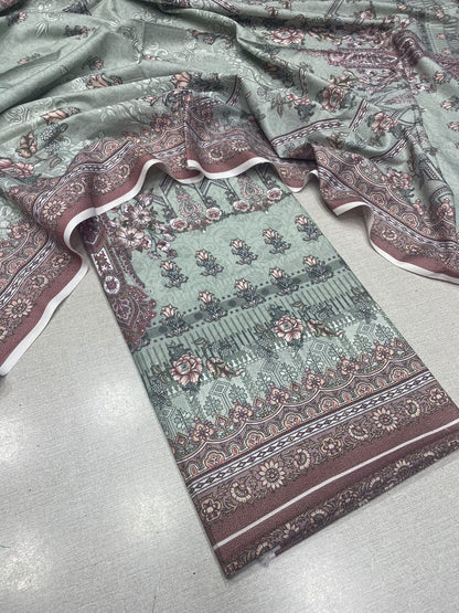2Pc Dhanak Kameez & Dupatta Unstitched Suit 74