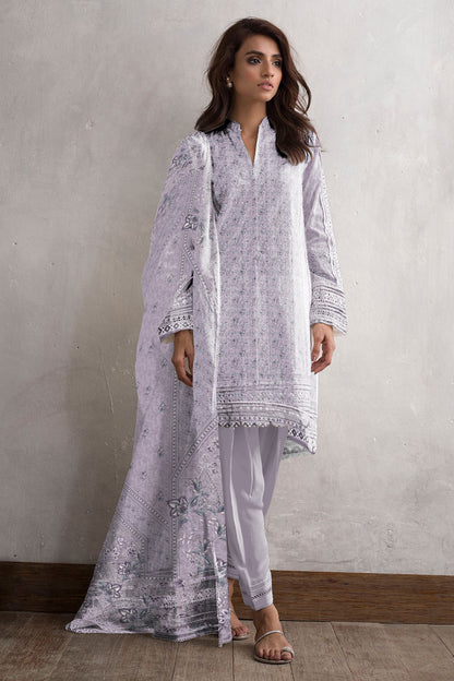 3Pc Lawn Bana Dora Unstitched Suit 1206