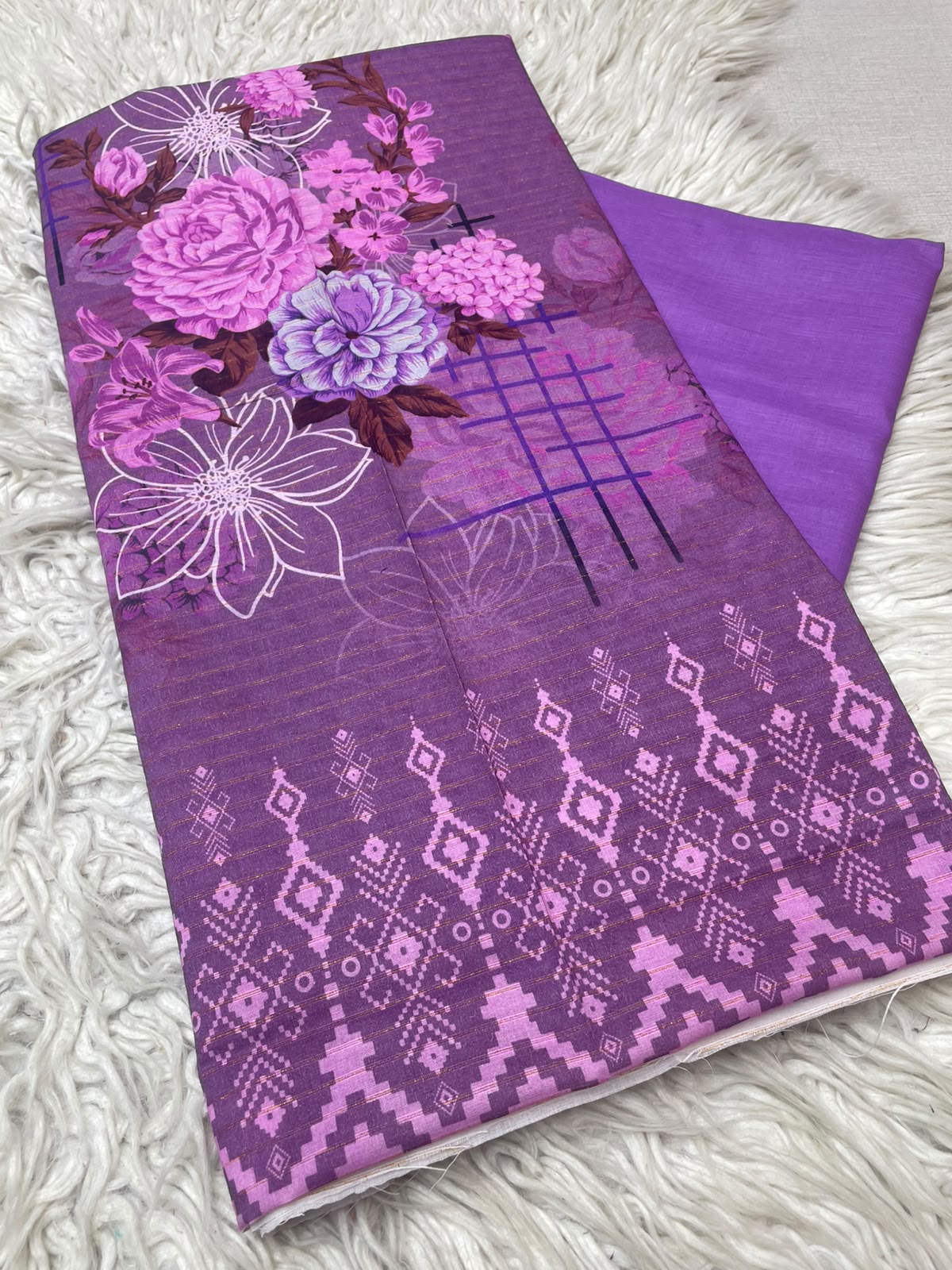 2Pc Printed Lawn Unstitched Suit 1250