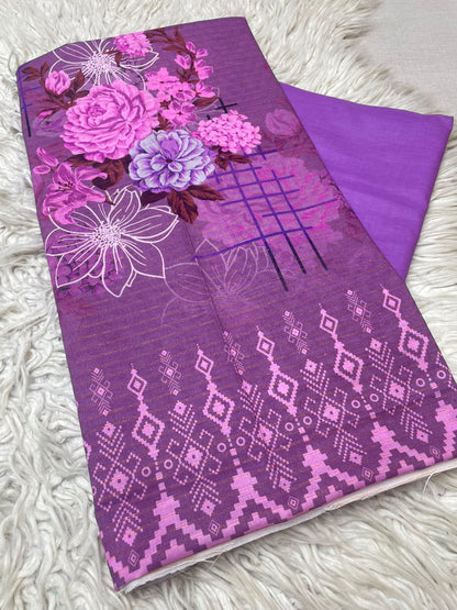 2Pc Printed Lawn Unstitched Suit 1250