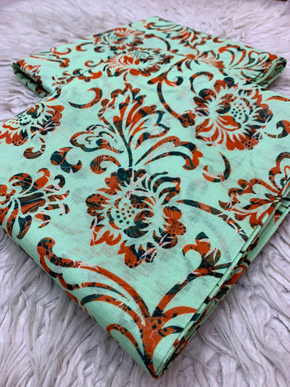 2Pc Bana Dora Print Lawn Suit Vol-535