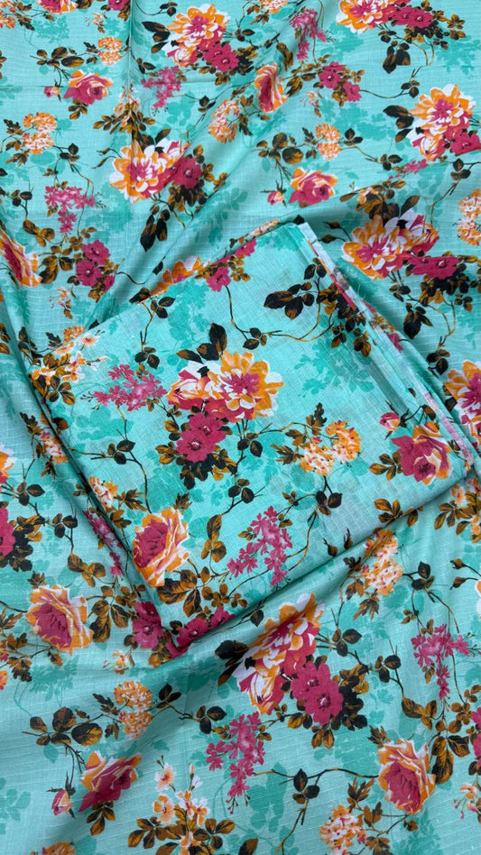 2Pc Lawn Unstitched Suit #8400