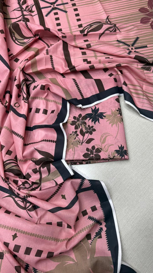 3Pc Lawn Unstitched Suit - #40690