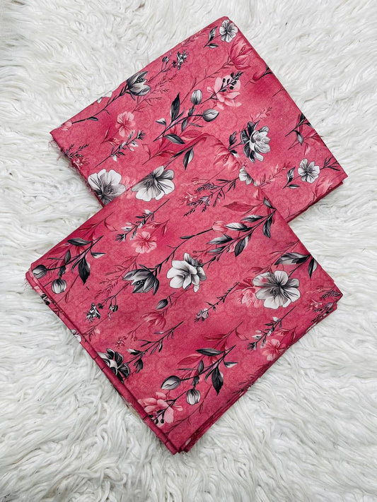 2PC Linen Allover Unstitched Suit Vol-0099