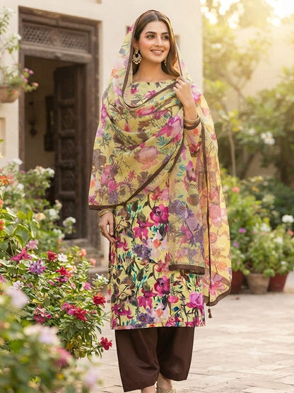 90x88 3Pc Premium Lawn Suit 0020