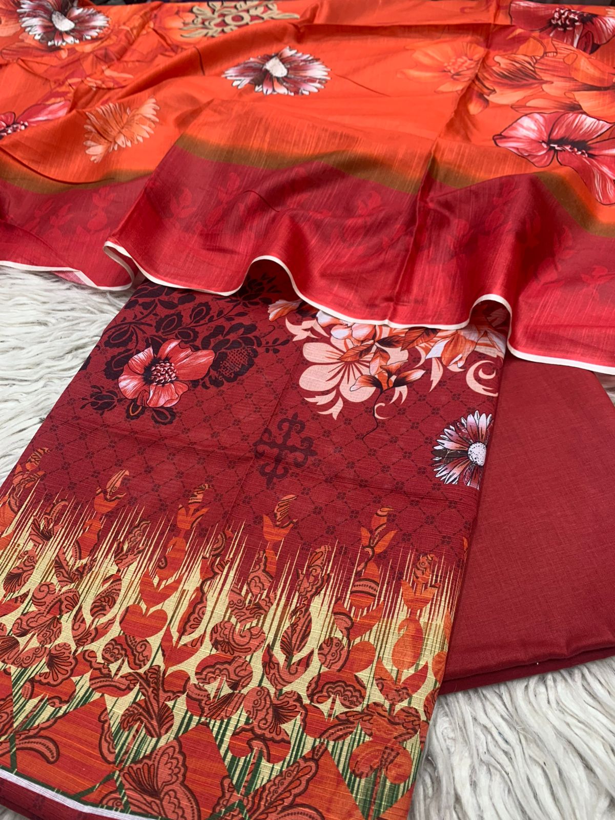 3Pc Crizma Lawn Bana Dora  Vol-298(1)