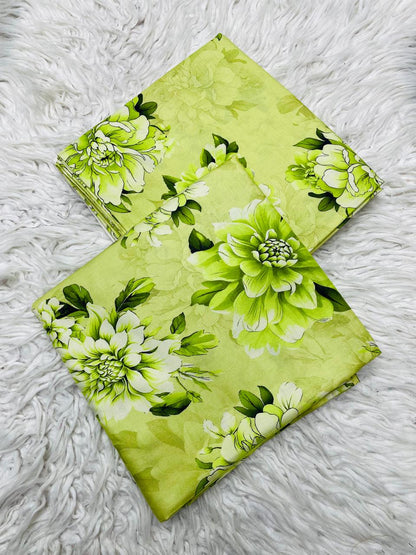 2Pc Linen Allover Unstitched Suit -0077