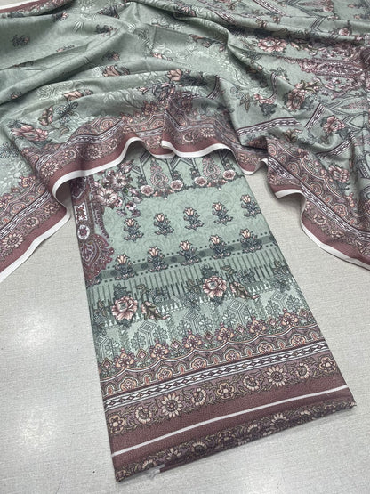 2Pc Dhanak Kameez & Dupatta Unstitched Suit 74