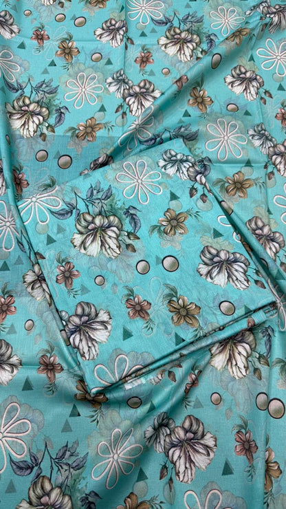 2Pc Lawn Allover Unstitched Suit #35632