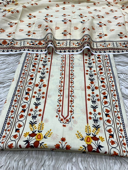 2Pc Bin Noor Fab Lawn Kameez & Dupatta 64
