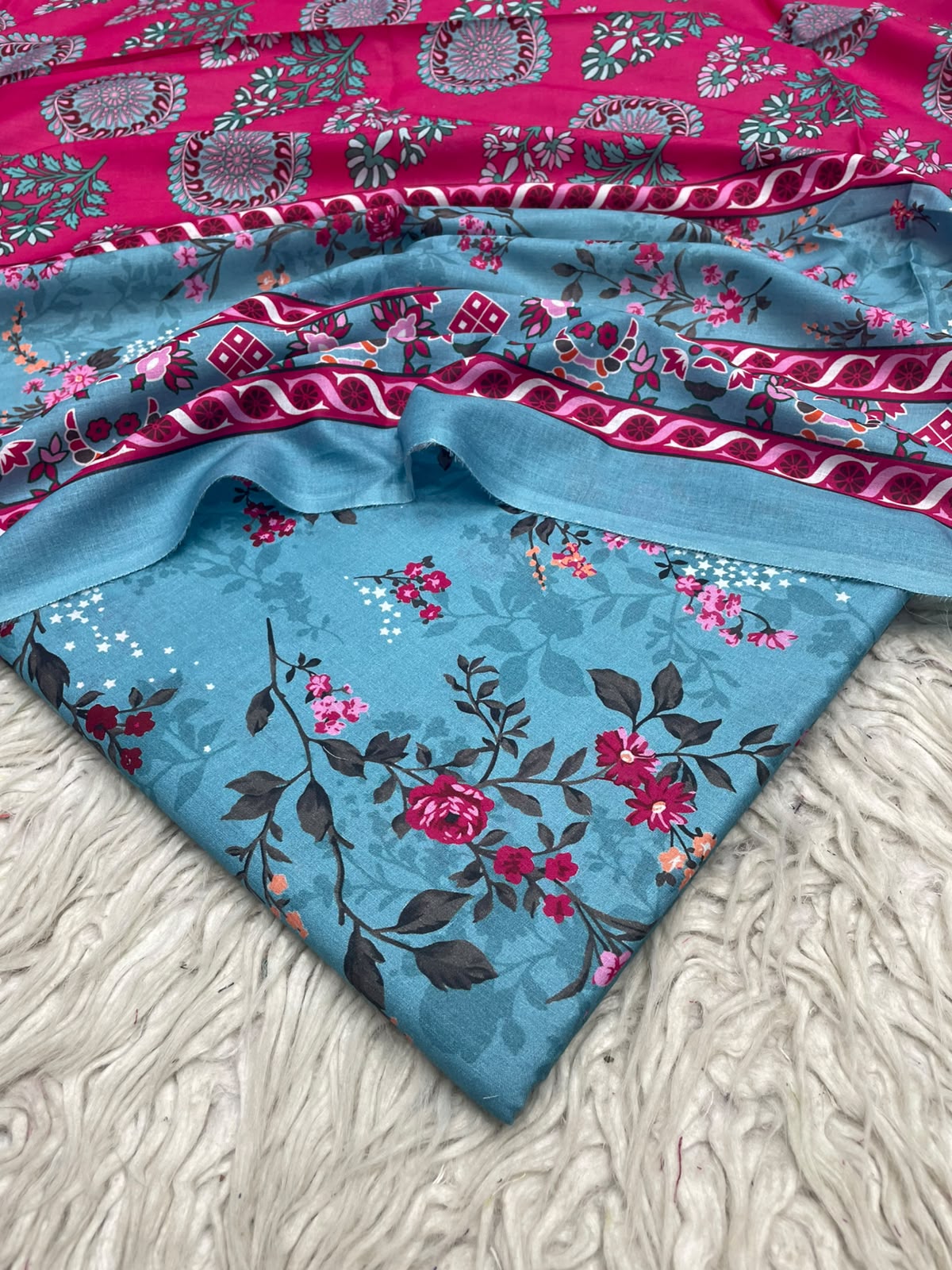 3Pc Same Digital Printed Lawn Suit 487