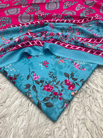 3Pc Same Digital Printed Lawn Suit 487