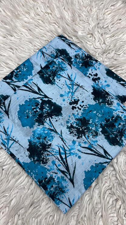 2Pc Supima Cross Slub Lawn Unstiched Suit  Vol-03