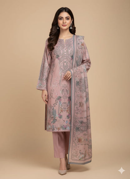 2 PC Firdous Kameez & Dupatta Unstitched Suit D-963
