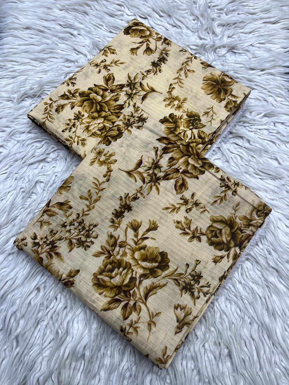 2Pc Sapphire Lawn Bana Dora Allover Unstitched Suit Vol-32