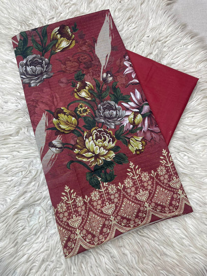 2Pc Printed Lawn Unstitched Suit 1250