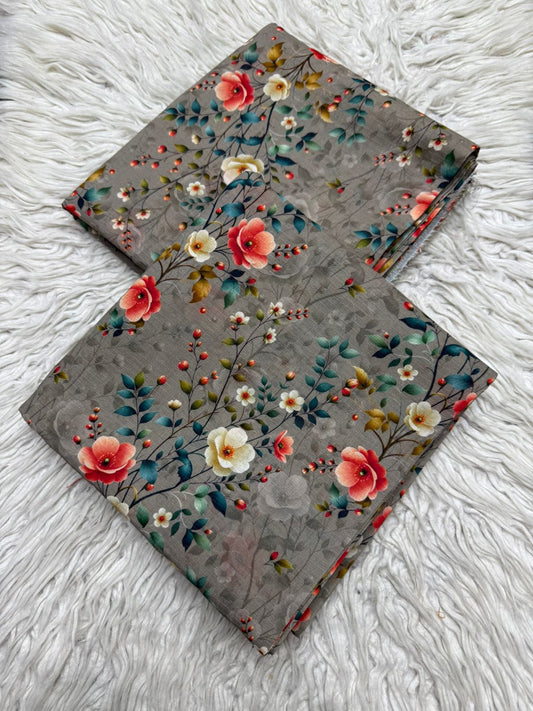 2Pc Sapphire Lawn Bana Dora Allover Unstitched Suit Vol-0131