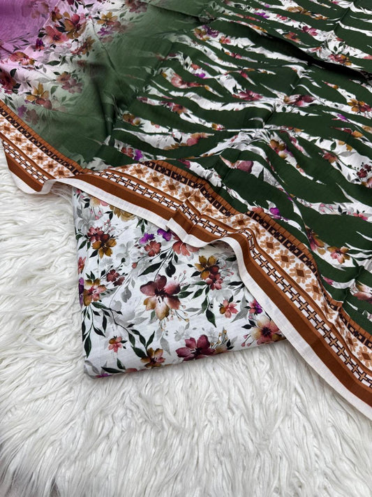 3Pc BanaDoria Linen Allover Suit - 0084