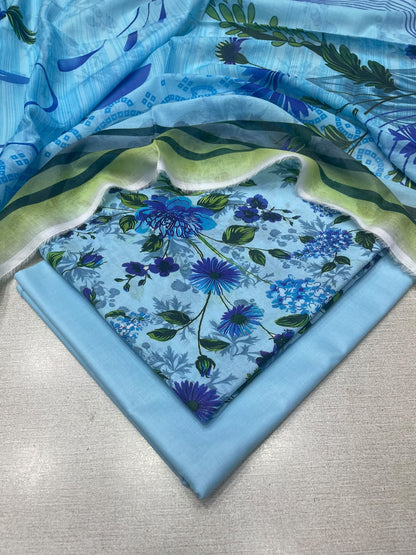 3Pc Gul Ahmad Lawn Unstitched Suit 0226