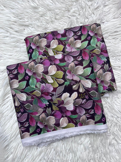 2Pc Slub Khaddar Allover Suit - 0091