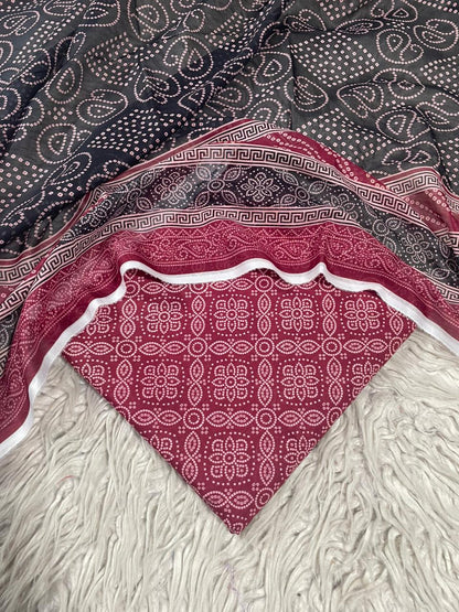 3Pc Supima Lawn Unstitched Suit 1432
