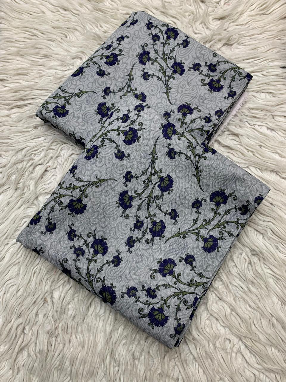 2Pc Sapphire Lawn Bana Dora Allover Unstitched Suit Vol-479