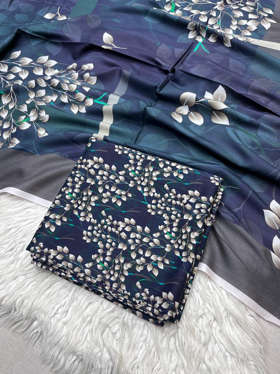 3Pc Bana Dora Linen Allover Suit - 400