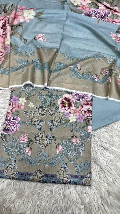 3Pc Supima Lawn Suit Vol-0011