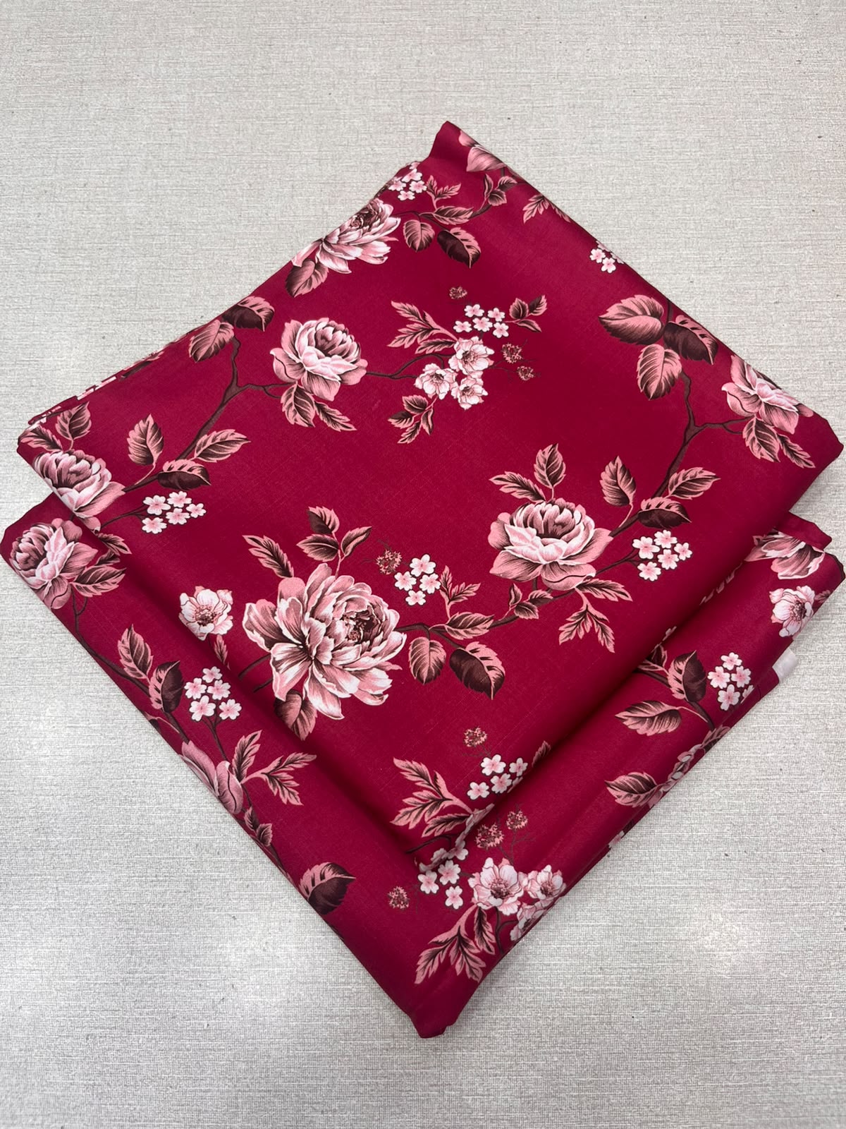 2Pc Staple Same Printed Unstitched Suit 6233