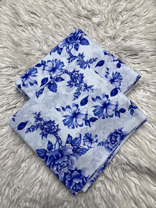 2Pc Sapphire Lawn Bana Dora Allover Unstitched Suit Vol-02